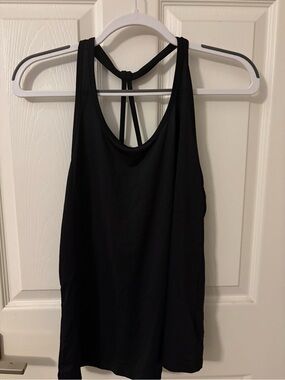 Old Navy Black Women's Strappy Racerback Tank Active Wear